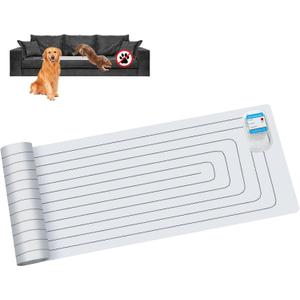 SEERWAY Scat Pet Shock Mat Indoor, Safe Shock Training Pads for Dogs and Cats, Electric Repellent Mat Keeps Pets Off Couch, Sofa, Counter Top, 3 Training Modes, 60"x12" Rectangular, Battery Operated