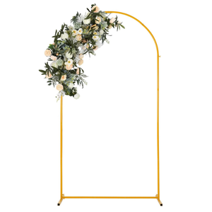 Vincidern 6.6 FT Wedding Arch Backdrop Stand for Parties, Balloon Arch Stand, Wedding Arches for Ceremony, Metal Arch Backdrop Stand for Bridal Baby Showers, Birthday Party Decoration Door Frame Goldq