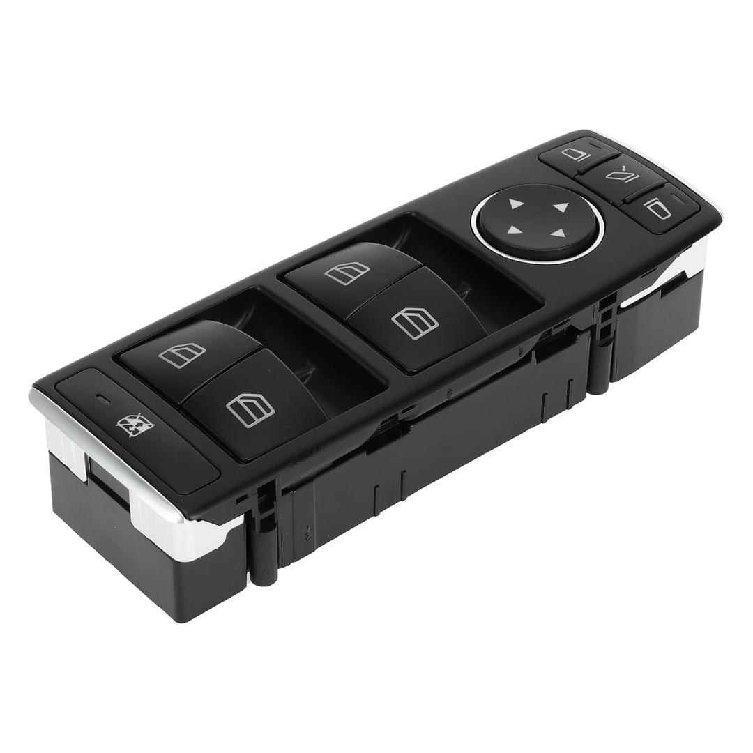 Power Window Switch Front Left Driver Side Window Control Switch for Mercedes-Benz C230 C300 E350 Black