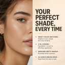 Color Changing Foundation Stick, Blanc Cover Cream Stick for Face Makeup with Matte Finish, 2 in 1 White Foundation Concealer Sticks with Soft Brush, Medium Coverage for All Skin Types, 01 Ivory White