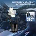 This Hill Magnetic Cup Holder Phone Mount, Compatible with MagSafe, 4.1" Base Adjustable Height Car Cup Holder Compatible with iPhone 17/16 / 15/14 / 13/12 Series, Secure Fit for Car or SUV