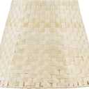 Aspen Creative 32984, Empire Natural Palm Leaf Spider Shade, 6" Top x 10" Bottom x 8" Slant