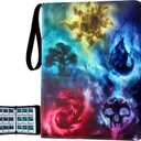 Trading Card Binder,9-Pocket Binder for Trading Cards Holds 720 Cards,Premium Collector Card Album for Standard Cards,Card Collection Folder for MTG,TCG,Yugioh,Game Cards (A-Colorful Patterns)