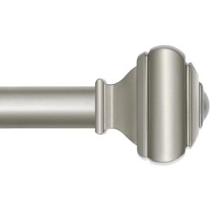 Antique Silver Curtain Rod 32 to 58 Inch(2.6 to 4.8 ft) with Brackets, USFOOK 7/8 Inch Splicing Single Curtain Rods for Windows 20 to 54 In, Adjustable Decorative Curtain Pole with Square Finials