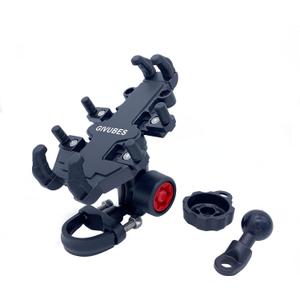 Universal Motorcycle Mount - Phone Mount for Bicycle with Handlebar U-Bolt Base & 10mm Angled Bolt Head Adapter Ball Base