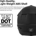 TCMT Youth Dirt Bike Helmet DOT Certified - Kids Full Face Motocross ATV Helmet with Goggles, Gloves and Helmet Bag for Off-Road, BMX, MX, Street Riding, Youth Small (Black, S)