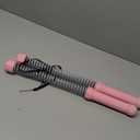 2PCS Weighted Ropeless Battle Ropes, 3.5 lbs in total, Heavy Duty Workout Rope for Home Gym with Training Poster, Portable Workout Rope for Strength Training, HIIT, Cardio, Non-Slip Grip, Fitness Equipment for Men & Women (Pink)