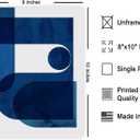 Poster Master Blue Shapes Poster - Graphical Illustration Print - Mid Century Modern & Abstract Art - Geometric & Aesthetic Art - Living Room or Bedroom Wall Decor - 8x10 UNFRAMED (Style-01)