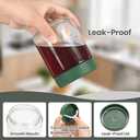 Lulonpon 8 Pack 10 oz Mason Jars with Lids - Airtight Glass Storage Containers for Overnight Oats, Snacks & Meal Prep | Includes 16 Labels, 2 Spoons + Marker (Multicolor)