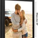 Americanflat 14x14 Picture Frame with Polished Plexiglass - Soho Collection - Gallery Style Deep Molding Picture Frames for Wall Display - Black