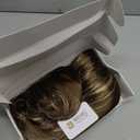 Brown Long Layered Synthetic Hair Wigs for Women with Bang Mixed Blonde for Daily Party Use (W6237#8H124-613)