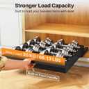Pull out Cabinet Organizer, 1-Pack Expandable(13.6"-24") Silde out Drawers with Raising Pad for Framed Cabinets, Adjustable Full-Extension Adhesive Roll out Shelves for Kitchen Pantry Home Pot and Pan