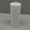 Raycare 4'' X 10'' Large Waterproof Outdoor Flameless Candle, Battery Operated LED Candles with Remote Control and Timer, Electric Fake Plastic Pillar Candles, Ivory