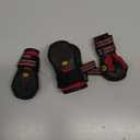 CovertSafe& Dog Boots for Dogs Non-Slip, Waterproof Dog Booties for Outdoor, Dog Shoes for Medium to Large Dogs 4Pcs with Rugged Sole Black-Red (Size 2: 2.4''x1.7'')(L*W) for 14-27 lbs)