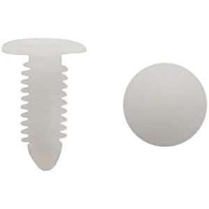 uxcell 30Pcs White Plastic Rivets Splash Guard Fastener Push Type Clips 5.x 6.5mm
