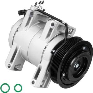 Air Conditioning Compressor & A/C Clutch for A/C Clutch for Nissan Rogue 2.5L L4 2008-2016, for Rogue Select 2.5L 2014 2015, for Cabstar 2.5L 2008 2009(W/One Plug, DKS17D Style)