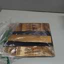 Cookbook Stand for Kitchen Counter  Adjustable Wood Book Holder with Resin Accent, Rustic Recipe Book Stand with Secure Page Grips, Compatible with Cookbooks & Tablets