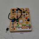 Joyreal Montessori Busy Board Wooden Sensory Toys for Toddler with LED Light Up Switch, Baby Fidget Board Travel Toys for 18+ Months, 1 2 3 Year Old Boys Girls Toddler Toy Gifts (Farm)