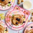 96pcs Dog Birthday Party Supplies Pink Pet Dog Paper and Napkins and Cups Baby Shower Dog Kids Birthday Party Decorations, Serves 24