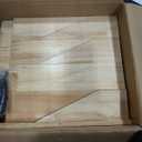 4-Pack Wooden Dog Ramp for Stairs, Anti-Slip Pet Steps for Small Dogs with Carpet Surface, Low-Angled Pet Ramps for Staircase, Steps and Stairs Assist for Injured & Aged Pets, Stairs Ramp for Dogs