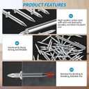 300PCS Double-Head Skirting Thread Nail, Invisible Screws & Specific Sleeve Tool, Hidden Nails for Trim, Double Sided Nails for Seamless Skirting Thread with Solid Wood Baseboard