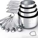 TILUCK Stainless Steel Measuring Cups & Spoons Set, Cups and Spoons,Kitchen Gadgets for Cooking & Baking (10), Medium