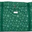 Covermates Keepsakes Christmas Tree Cinch Bag - Superior Protection, Cinch Straps, Fits Up to 9 to 11-Foot Tree - Holiday Storage, Green Snowflake (48W x 20D x 20H)