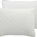 Easy-Going Twin Size Reversible Quilt Set with 1 Quilt and 1 Pillow Sham, Soft Bed Quilt Cover, Water Resistant Lightweight Microfiber Bedspread, Stain Resistant, Ivory/Ivory