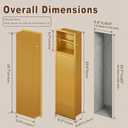 OKYSHDF in Wall Toilet Paper Holder, Recessed Gold Tissue Paper Roll Dispenser with Cabinet for Bathroom Remodel, Stainless Steel Toilet Brush Holder for Toiletries & Toilet Brush, 4.9" Depth