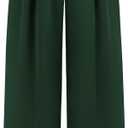 PRETTYGARDEN Women's Wide Leg Dressy Pants High Waisted Fashion Business Casual Work Office Trousers Palazzo Pant (12, Dark Green)
