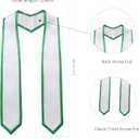 Unisex Adult Graduation Honor Stole Classic End With Trim 72" Long (Green)