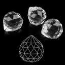 100mm Large Crystal Prism Suncatcher for Windows Hanging, Clear Glass Crystal Sun Catcher Beads Pendants Maker Balls for Indoor Outdoor Garden Feng Shui Home Decor