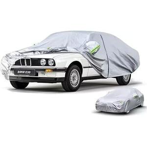 Kaugung Car Cover Custom fit BMW 3 Series E30 (1982-1994), 6 Layers Windproof All Weather Waterproof Outdoor Cover Sun Rain UV Dust Snow Protection, Silver