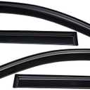 Lightronic Extra Durable Outside-Mount Auto Vent Window Visor, Fits 2015-2024 Ford Edge, UV Protection Rain Guard, Original Wind Deflector, No-Drill Easy Install, Dark Smoke, 4-Pcs