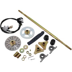 740mm/29'' ATV Rear Axle Assembly Kit Shaft Hub Chain Brake compatible with Buggy Go Kart Golf UTV ATV Accessories