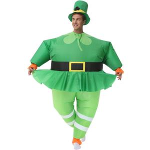 Inflatable Leprechaun Costume for Adults St. Patrick Day Costume Leprechaun Blow up Suit Inflatable Costume
