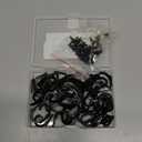 58 Pieces Key Hooks, Black Small Hooks for Hanging Hat, Jewelry, Steel Metal Hook, Kitchen Little Towel Hook with Black Screws for Farmhouse Retro Crafting Projects (0.87"0.59", Black)