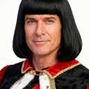 Short Straight Black Bob Wig Lord Costume Wigs with Bangs Synthetic Hair for Men Women Halloween Party