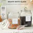 FyndraX Half Gallon Large Glass Jars with Lids, Airtight Storage Clear Containers for Cookie, Candy, Flour, Sugar, Coffee, Food Organization Canisters for Kitchen, Laundry Room and Pantry, Set of 2