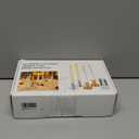 Daord LED Battery Operated Window Candle with Remote & Timer Flickering Warm Light Christmas Flameless Taper Candles for Party Holiday Wedding Home Table Decoration (Pack of 6,White+Black Holder(A))