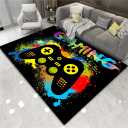 Gaming Rug by XYZ: Non-Slip 3'x5' Bedroom Rug for Gaming and Teen Game Area, 60x39 Inch