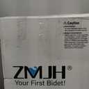 ZMJH ZMA102 Bidet Toilet Seat, Unlimited Warm Water, Vortex Wash, Electronic Heated, Warm Air Dryer, Rear and Front Wash, LED Light, Need Electricity, White, (Elongated)