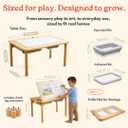 Montessori Sensory Table & Art Easel for Kids & Toddlers | Folding Extendable Legs & Storage Bins, Magnetic Boards & Tiles, Light Box Included | Space-Saving Indoor/Outdoor Play
