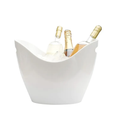 Insulated Ice Bucket for Parties 8L, Large Bucket for Cocktail Bar, Plastic Bucket Chiller (White)