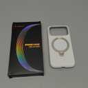 TORRAS Q3 Silicone for iPhone 17 Pro Case with Stand, Fit for MagSafe, Magnetic 360 Spin Kickstand with Camera Control, Liquid Silicone Rubber Soft Phone Case for iPhone 17 Pro, Light Ivory