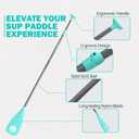 rillrun SUP Paddle - Paddle Board Paddle 4 Piece Stand Up Paddleboard Paddles Lightweight Floating Kayak Paddle - Light Blue - Light Green - Lake Green