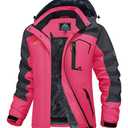 MAGCOMSEN Womens Winter Coats with Hood Ladies Snow Jackets Waterproof Insulated Winter Jackets for Women Mountain Jackets Windproof Size XL