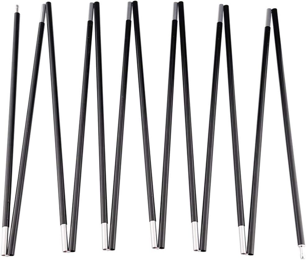 Aluminum Tent Poles Replacement, Black Pre-Assembled Tent Pole, 7001 T6 Heated Camping Tent Rod (16ft 4.5 in 2 Poles)