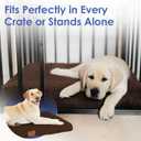 AMERICAN KENNEL CLUB Orthopedic Memory Foam Dog Crate Mat, Egg Crate Foam Cushion, Washable Cover, Non-Slip Base, Eases Joint Pain, Breathable, Durable, 42x27, Brown