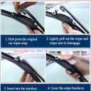 3Pcs Windshield Wipers for Nissan Rogue 2014-2021 2022 2023, Nissan Pathfinder 2013-2020, Original Equipment Automotive Replacement Windshield Wiper Blades for My Car-26"/17"/12" (Pack of 3) J- HOOK